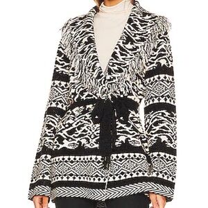 House of Harlow 1960 Black and White Patterned Cardigan